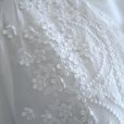 画像10: 新品 9659 L 立体花モチーフ 刺繍 綿100％ シャツ チュニック 白 スキッパー襟 Aライン レディース 高級感 上質 上品