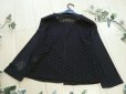画像9: 新品 9662 ML 後カットワーク 刺繍 カーディガン 黒 春 夏 秋 綿100％ スラブ 異素材切替 レディース ノーカラー ジャケット