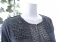 画像7: 新品 9663 M カットワーク 刺繍 綿麻混 シャツ ジャケット ダークネイビー 春 夏 秋 レディース ヨーロッパ調 上品 高級感 上質