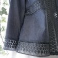 画像9: 新品 9663 M カットワーク 刺繍 綿麻混 シャツ ジャケット ダークネイビー 春 夏 秋 レディース ヨーロッパ調 上品 高級感 上質