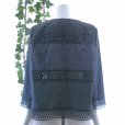 画像5: 新品 9663 M カットワーク 刺繍 綿麻混 シャツ ジャケット ダークネイビー 春 夏 秋 レディース ヨーロッパ調 上品 高級感 上質