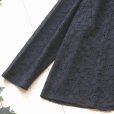 画像5: 新品 9671 ML カットワーク風 綿混 カーディガン 黒 春 夏 レディース 花模様 レース ノーカラー ジャケット 上品
