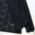 画像4: 新品 9671 ML カットワーク風 綿混 カーディガン 黒 春 夏 レディース 花模様 レース ノーカラー ジャケット 上品