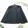 画像3: 新品 9671 ML カットワーク風 綿混 カーディガン 黒 春 夏 レディース 花模様 レース ノーカラー ジャケット 上品