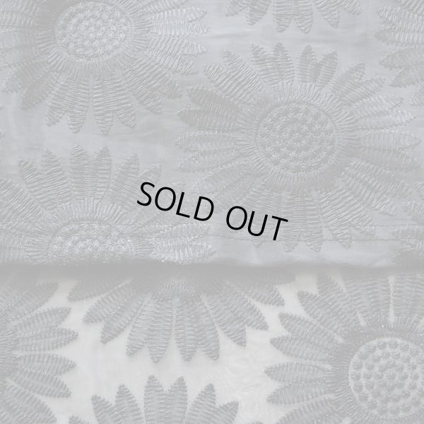 画像9: 新品 9687 ML オーガンジー 花刺繍 ツイン アンサンブル 春 夏 秋 黒 レディース カーディガン プルオーバー 異素材切替 50代 60代 70代