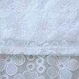 画像9: 新品 9688 ML オーガンジー 花刺繍 ツイン アンサンブル 春 夏 秋 白 レディース カーディガン プルオーバー 異素材切替 50代 60代 70代