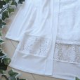 画像7: 新品 9688 ML オーガンジー 花刺繍 ツイン アンサンブル 春 夏 秋 白 レディース カーディガン プルオーバー 異素材切替 50代 60代 70代