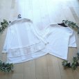 画像4: 新品 9688 ML オーガンジー 花刺繍 ツイン アンサンブル 春 夏 秋 白 レディース カーディガン プルオーバー 異素材切替 50代 60代 70代