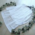 画像3: 新品 9688 ML オーガンジー 花刺繍 ツイン アンサンブル 春 夏 秋 白 レディース カーディガン プルオーバー 異素材切替 50代 60代 70代