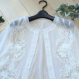 画像8: 新品 9699 ML クロシェ 立体 花刺繍 サマーニット カーディガン 白 春 夏 秋 レディース 透け感 花モチーフ 上質 上品