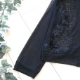 画像5: 新品 9700 ML クロシェ 立体 花刺繍 サマーニット カーディガン 黒 春 夏 秋 レディース 透け感 花モチーフ 上質 上品