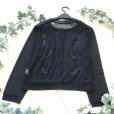 画像6: 新品 9700 ML クロシェ 立体 花刺繍 サマーニット カーディガン 黒 春 夏 秋 レディース 透け感 花モチーフ 上質 上品