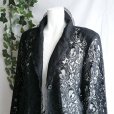画像5: 新品 9721 LL 花模様レース 綿混 テーラード ジャケット 黒 春 夏 秋 レディース 高級感 上質 上品 50代 60代 70代