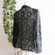 画像12: 新品 9721 LL 花模様レース 綿混 テーラード ジャケット 黒 春 夏 秋 レディース 高級感 上質 上品 50代 60代 70代