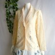 画像3: 新品 9725 M 花模様レース 綿混 テーラード ジャケット オレンジベージュ系 春 夏 秋 レディース 高級感 上質 上品 50代 60代 70代