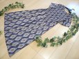 画像7: 新品 9728 ML ひんやり シャーリング ワンピース 夏 紺系 レディース インド製 レーヨン100％ 幾何学柄 半袖 ロング 50代 60代 70代