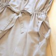 画像6: 新品 9736 L 綿 麻 リボン付 ワンピ ジレ ベージュ 春 夏 秋 レディース 襟あり フレンチ袖 羽織り リネン コットン 上品 50代 60代 70代