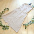 画像5: 新品 9736 L 綿 麻 リボン付 ワンピ ジレ ベージュ 春 夏 秋 レディース 襟あり フレンチ袖 羽織り リネン コットン 上品 50代 60代 70代