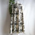 画像5: 新品 9738 L 大きな花柄 綿100％ ワンピース 夏 オフ白系 レディース インド製 コットン ボリューム フレア ロング 50代 60代 70代