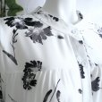 画像9: 新品 9752 ML 水墨画風花柄 ティアード ワンピース 白系 春 夏 秋 レディース ロング マキシ 上質 上品 50代 60代 70代