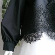 画像5: 新品 9757 ML 裾花刺繍 豪華 綿100％ シャツ ブラウス 黒 春 夏 秋 レディース 上品 50代 60代 70代