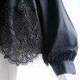 画像4: 新品 9757 ML 裾花刺繍 豪華 綿100％ シャツ ブラウス 黒 春 夏 秋 レディース 上品 50代 60代 70代