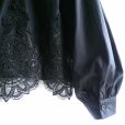 画像10: 新品 9757 ML 裾花刺繍 豪華 綿100％ シャツ ブラウス 黒 春 夏 秋 レディース 上品 50代 60代 70代