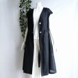 画像6: 新品 9760 M 綿 麻 リボン付 ワンピ ジレ 黒 春 夏 秋 レディース 襟あり フレンチ袖 羽織り リネン コットン 上品 50代 60代 70代