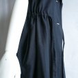 画像10: 新品 9760 M 綿 麻 リボン付 ワンピ ジレ 黒 春 夏 秋 レディース 襟あり フレンチ袖 羽織り リネン コットン 上品 50代 60代 70代