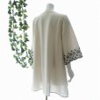 画像3: 新品 9781 ML 刺繍 綿100％ フレア チュニック 春 夏 秋 アイボリー系 レディース ベルスリーブ ピンタック 上品 50代 60代 70代