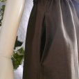画像4: 新品 9789 M 綿 麻 リボン付 ワンピ ジレ ブラウン系 春 夏 秋 レディース 襟あり フレンチ袖 羽織り リネン コットン 上品 50代 60代 70代