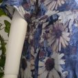 画像8: 新品 9812 M 大きな花柄 綿混 抑揚 ワンピース 青紫系 夏 レディース 花柄 ギャザー フレア 上品 50代 60代 70代