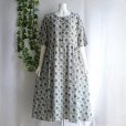 画像4: 新品 9813 M レース柄 綿混 抑揚 ワンピース 白系 夏 レディース 花柄 ギャザー フレア 上品 50代 60代 70代