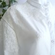 画像14: 新品 9817 ML カットワーク 花刺繍 シャツ ブラウス 白 春 夏 秋 レディース 綿100％ 上質 上品 50代 60代 70代