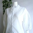画像12: 新品 9817 ML カットワーク 花刺繍 シャツ ブラウス 白 春 夏 秋 レディース 綿100％ 上質 上品 50代 60代 70代