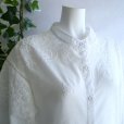画像7: 新品 9817 ML カットワーク 花刺繍 シャツ ブラウス 白 春 夏 秋 レディース 綿100％ 上質 上品 50代 60代 70代