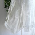 画像8: 新品 9819 ML オーガンジー 花刺繍 シャツ チュニック 白 春 夏 秋 レディース 綿100％ 美しい透け感 異素材切替 上品 50代 60代 70代