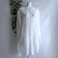 画像4: 新品 9820 M 豪華 総刺繍 透け感 ロング シャツ オフ白 春 夏 秋 レディース ブラウス ワンピース 上品 50代 60代 70代