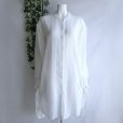 画像3: 新品 9820 M 豪華 総刺繍 透け感 ロング シャツ オフ白 春 夏 秋 レディース ブラウス ワンピース 上品 50代 60代 70代