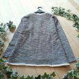 画像6: 新品 9869 ML 綿混 ツイード ジャケット 黒系 春 秋 冬 レディース 網目 パイピング ノーカラー 50代 60代 70代