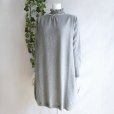 画像4: 新品 9885 ML パール付き フリル ハイネック ニット チュニック ワンピース グレー系 秋 冬 レディース コクーン 上品 50代 60代 70代