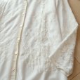 画像5: 新品 9904 ML 大きな花刺繍 ロングシャツ 白系 秋 レディース 綿混 カットワーク刺繍 シャツ チュニック ワンピース 50代 60代 70代 (5)