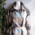 画像7: 新品 9928 40 英国調チェック ウール調 ロング コート 秋 冬 クラシック 上質 高級 上品 定価22,000円 50代 60代 70代 (7)