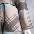 画像4: 新品 9928 40 英国調チェック ウール調 ロング コート 秋 冬 クラシック 上質 高級 上品 定価22,000円 50代 60代 70代 (4)