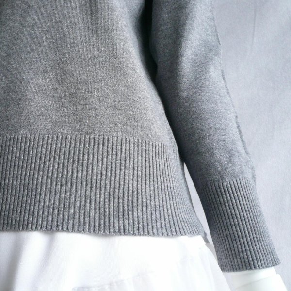 画像9: 新品 9933 ML フリル ハイネック ニット セーター グレー 秋 冬 レディース メロウフリル もっちもち ストレッチ