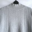 画像9: 新品 9947 ML ニット セットアップ グレー 秋 冬 レディース ケーブル編みハイネックニットベスト ニットワンピース 50代 60代 70代 (9)