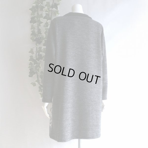 画像8: 新品 9952 ML ヨーロッパ絵画風絵柄 ニット チュニック ワンピース 黒系 秋 冬 ロールネック レディース 異素材切替 50代 60代 70代