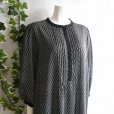 画像6: 新品 9956 ML 幾何学柄 ピンタック ワンピース 黒系 秋 レディース モード クラシック 高級感 上質 上品 50代 60代 70代 (6)