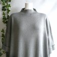 画像6: 新品 9964 ML 重ね着風 ニットチュニック グレー 秋冬 レディース ドロップショルダー ボトルネック 大人 上質 上品 (6)
