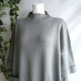 画像5: 新品 9964 ML 重ね着風 ニットチュニック グレー 秋冬 レディース ドロップショルダー ボトルネック 大人 上質 上品 (5)